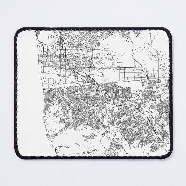 Item preview, Tijuana White Map designed and sold by multiplicitymap.