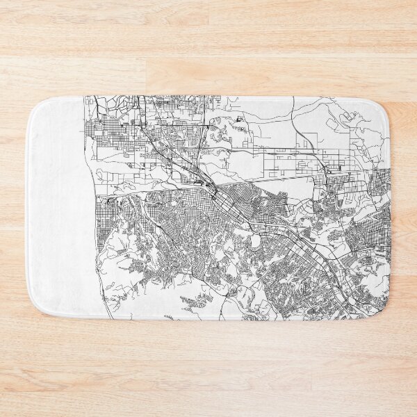 Item preview, Tijuana White Map designed and sold by multiplicitymap.