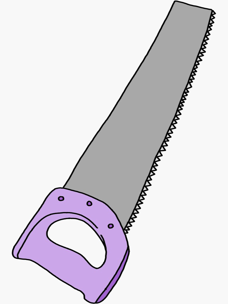 "cute purple chainsaw" Sticker by andilynnf Redbubble