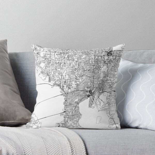 Item preview, Mapa blanco de Tampa designed and sold by multiplicitymap.