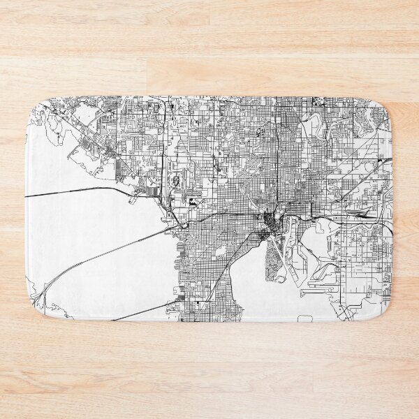Item preview, Tampa White Map designed and sold by multiplicitymap.