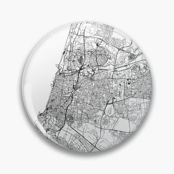 Item preview, Tel Aviv White Map designed and sold by multiplicitymap.