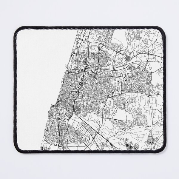Item preview, Tel Aviv White Map designed and sold by multiplicitymap.