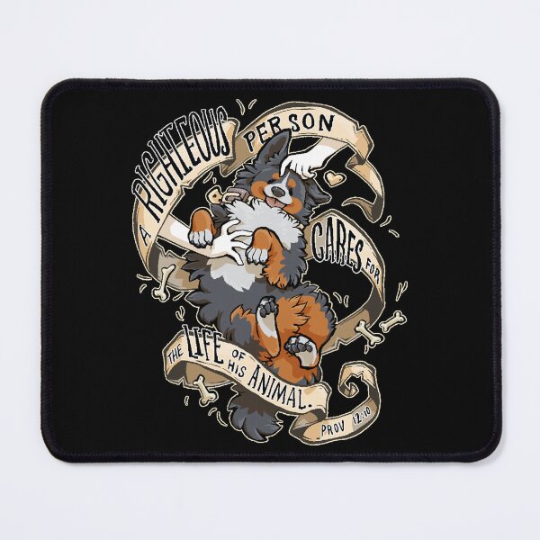 Item preview, A Righteous Person Caring for Animals - Dog designed and sold by CHRISLWEDDLE.