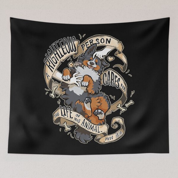 Item preview, A Righteous Person Caring for Animals - Dog designed and sold by CHRISLWEDDLE.