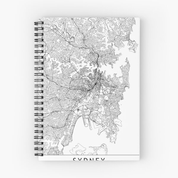 Item preview, Sydney White Map designed and sold by multiplicitymap.