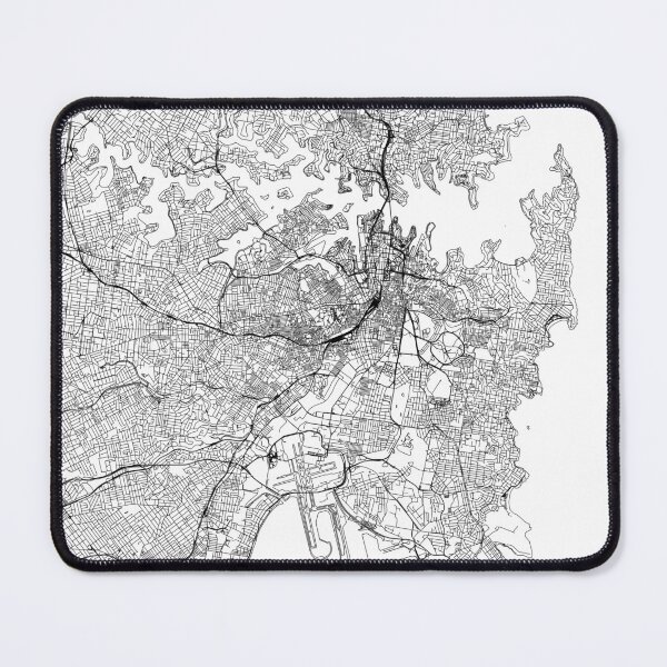 Item preview, Sydney White Map designed and sold by multiplicitymap.