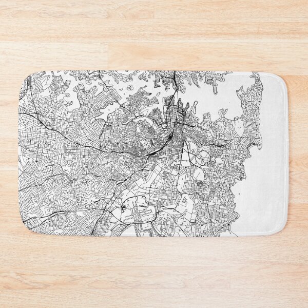 Item preview, Sydney White Map designed and sold by multiplicitymap.