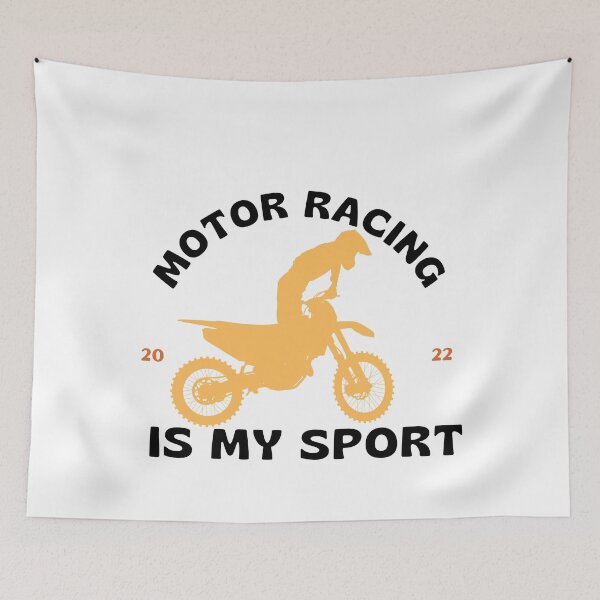 Item preview, motor racing is my sport 2022 with orange and black colors designed and sold by sama-stylish.