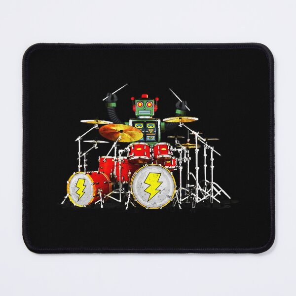 Item preview, Cool Tees Drummer Robot Rock T-Shirt designed and sold by Iadiena09.