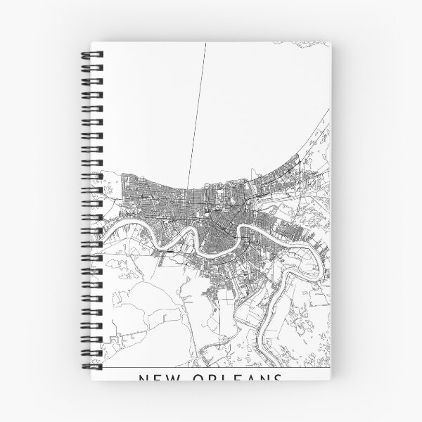 Item preview, New Orleans White Map designed and sold by multiplicitymap.