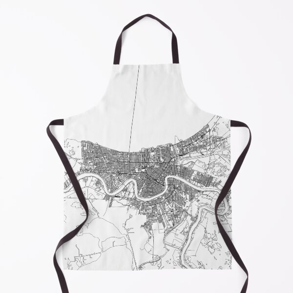 Item preview, New Orleans White Map designed and sold by multiplicitymap.