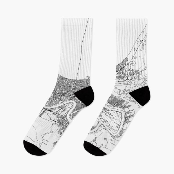 Item preview, New Orleans White Map designed and sold by multiplicitymap.