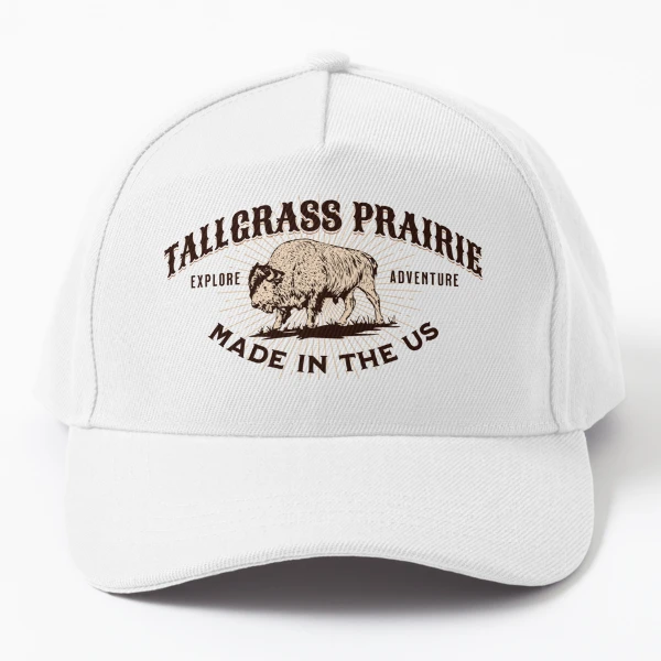Bison Bellows Tallgrass Prairie Kansas Cap for Sale by CattlettArt