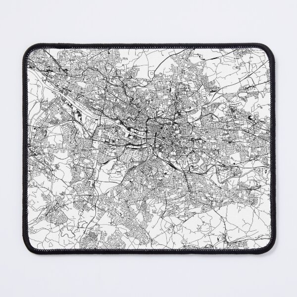 Item preview, Glasgow White Map designed and sold by multiplicitymap.