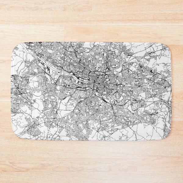 Item preview, Glasgow White Map designed and sold by multiplicitymap.