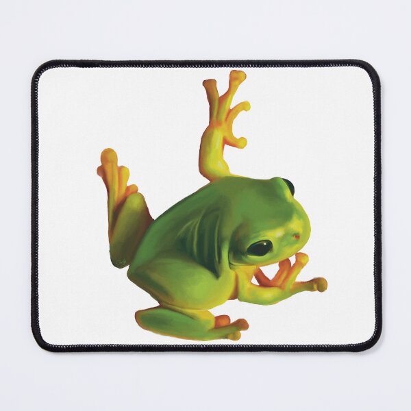 Item preview, Gorgeous Green Tree Frog. Australian green frog. Cute frog illustration, realistically drawn designed and sold by PlumpPlumStudio.