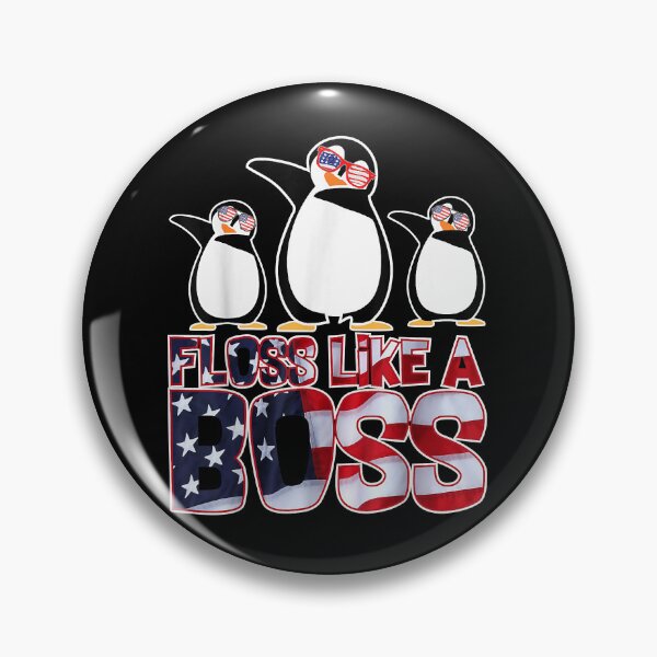 Item preview, Floss Like A Boss Funny Dance Patriot Penguins 4th Of July T-Shirt designed and sold by gladttkeal.