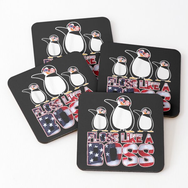 Item preview, Floss Like A Boss Funny Dance Patriot Penguins 4th Of July T-Shirt designed and sold by gladttkeal.