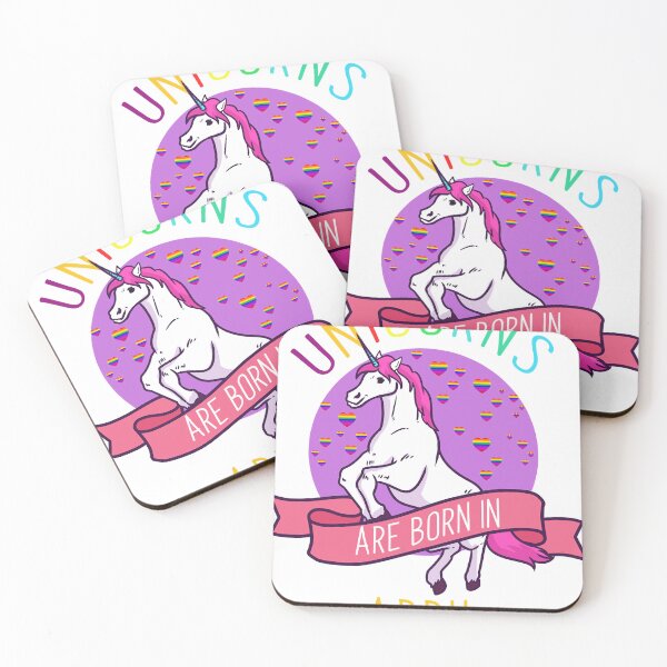Item preview, Unicorns Are Born In April Unicorn Fun Birthday  designed and sold by Alexande0.