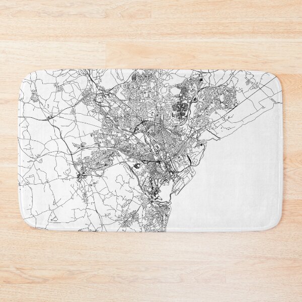 Item preview, Cardiff White Map designed and sold by multiplicitymap.