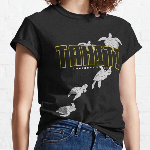 Tahiti Sea Turtles, Scuba Diving with Turtles, Tahiti French Polynesia Classic T-Shirt