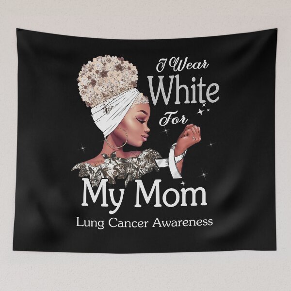 Item preview, Lung Cancer Awareness Black Girl I Wear White For My Mom designed and sold by tenjun16.