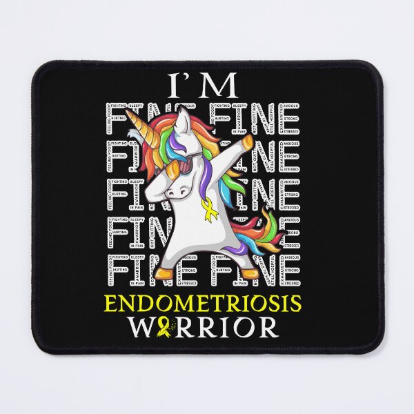 Item preview, Unicorn Endometriosis Warrior I'm Fine Endometriosis Awareness designed and sold by Hatjar.