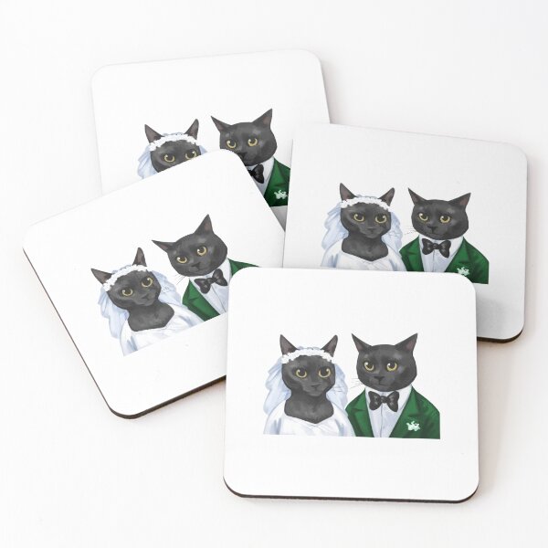 Item preview, Funny Just Married Couple Cat Lover Cat Couple, Married Couple designed and sold by PoojaSami.