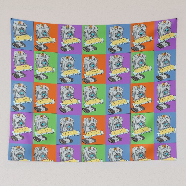 Item preview, Butter Robot In Color Squares With Yellow Background  designed and sold by missmann.