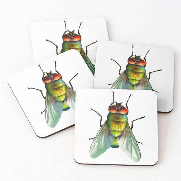 Item preview, Your household fly. Can be annoying, but is surprisingly colourful. With beautiful metallic hues of green, gold and blue designed and sold by PlumpPlumStudio.