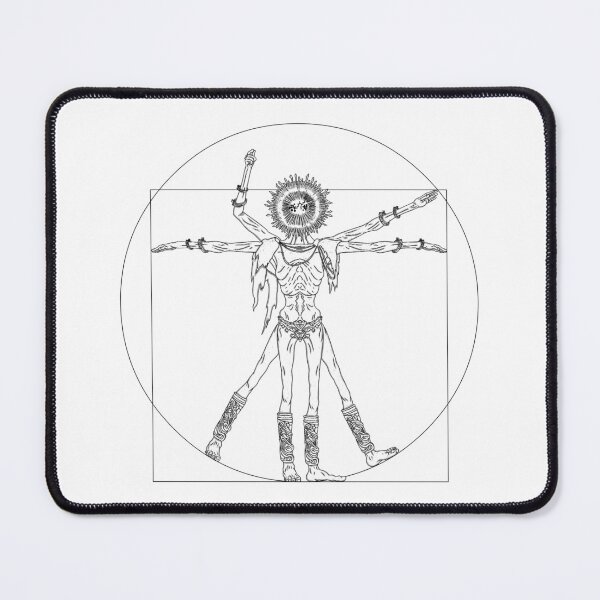 Item preview, Gold Mask x Vitruvian Man (White) designed and sold by AdmiralFlapPlak.