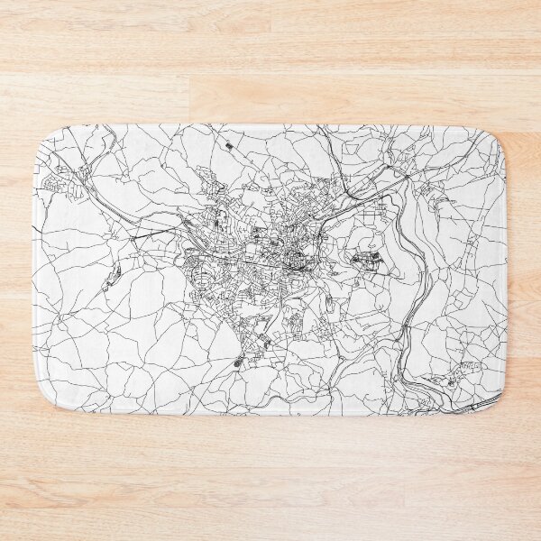 Item preview, Bath White Map designed and sold by multiplicitymap.