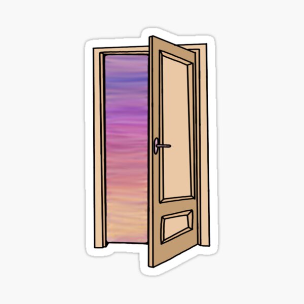 Sticker Open door 