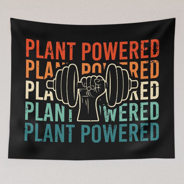 Item preview, Retro Gym Workout Plant Powered designed and sold by ReignGFX.