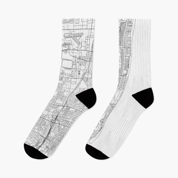 Item preview, Fort Lauderdale White Map designed and sold by multiplicitymap.
