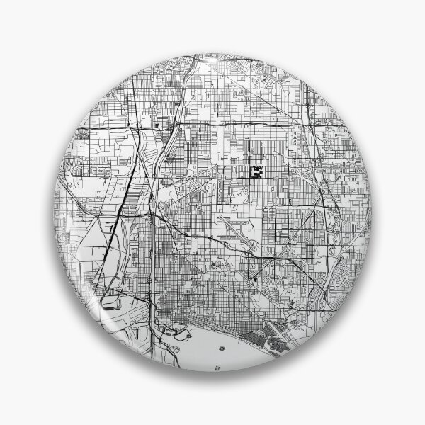Item preview, Long Beach White Map designed and sold by multiplicitymap.