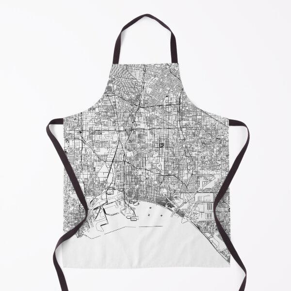 Artikelvorschau, Weiße Karte von Long Beach entworfen und verkauft von multiplicitymap.