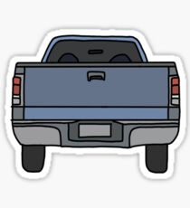 blue pickup truck butt Sticker
