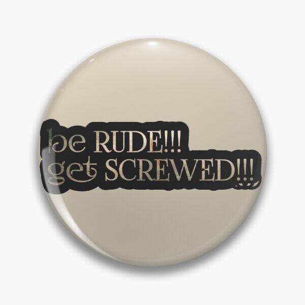 Item preview, be rude !!!... get screwed !!! brown bronze sticker designed and sold by NAQYsTUDIo.