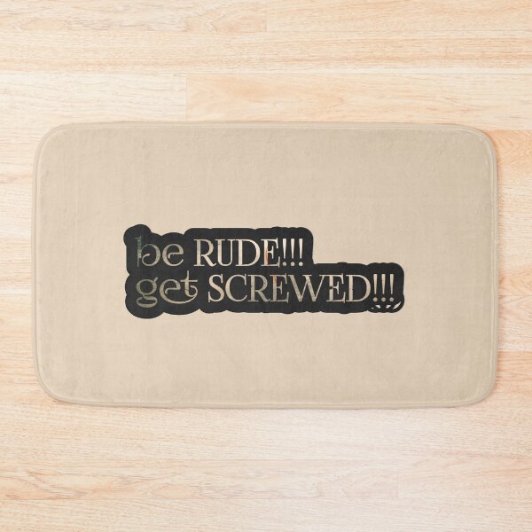 Item preview, be rude !!!... get screwed !!! brown bronze sticker designed and sold by NAQYsTUDIo.