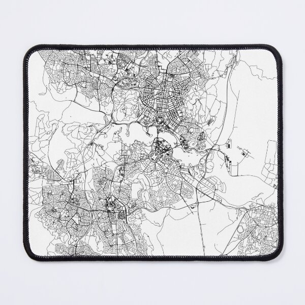 Item preview, Canberra White Map designed and sold by multiplicitymap.