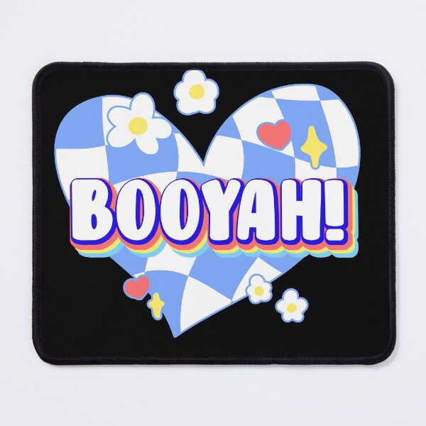 Item preview, Booyah! Retro 90s Y2K Slang Quotes Twisted / Warp Checkered Box Pattern Heart designed and sold by Annisa Yuwanda.