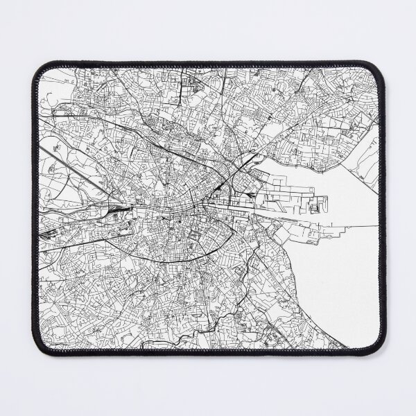 Item preview, Dublin White Map designed and sold by multiplicitymap.