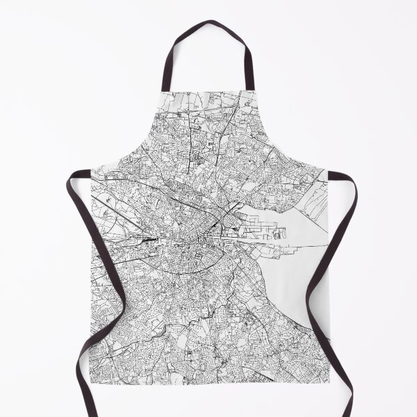 Item preview, Dublin White Map designed and sold by multiplicitymap.
