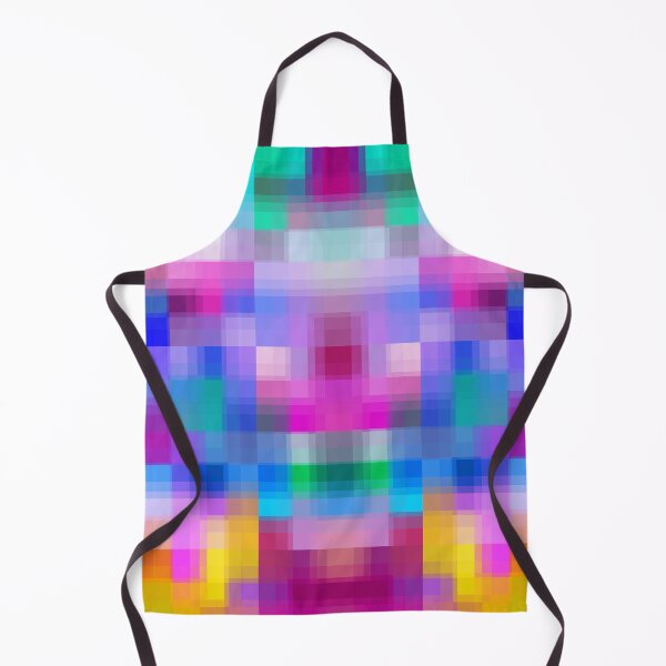 Item preview, geometric symmetry art pixel square pattern abstract background in pink blue designed and sold by Mrvell.