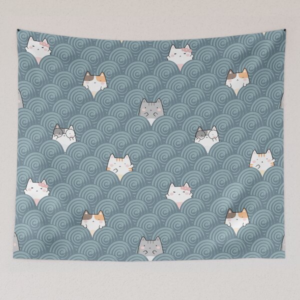 Item preview, Kawai Cute Cat in Swirl Pattern designed and sold by MagicStrawberry.