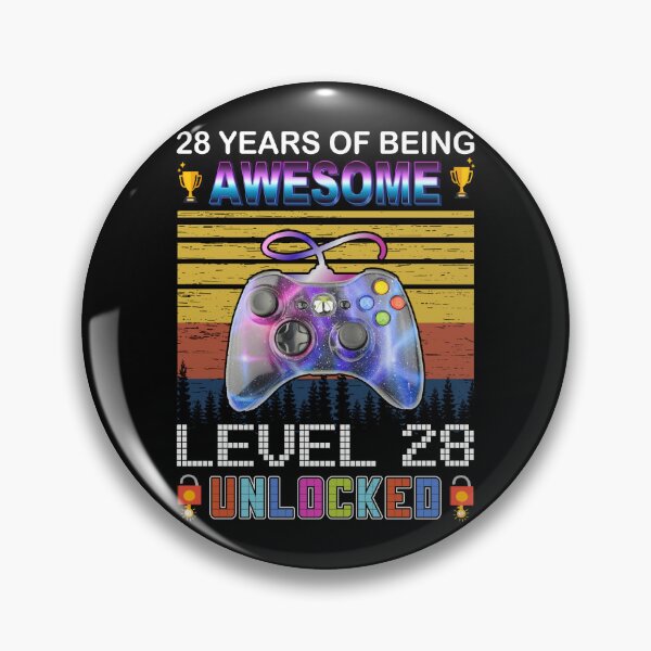 Item preview, 28 Years Of Being Awesome Level 28 Unlocked Gamer designed and sold by PansyBoyd.