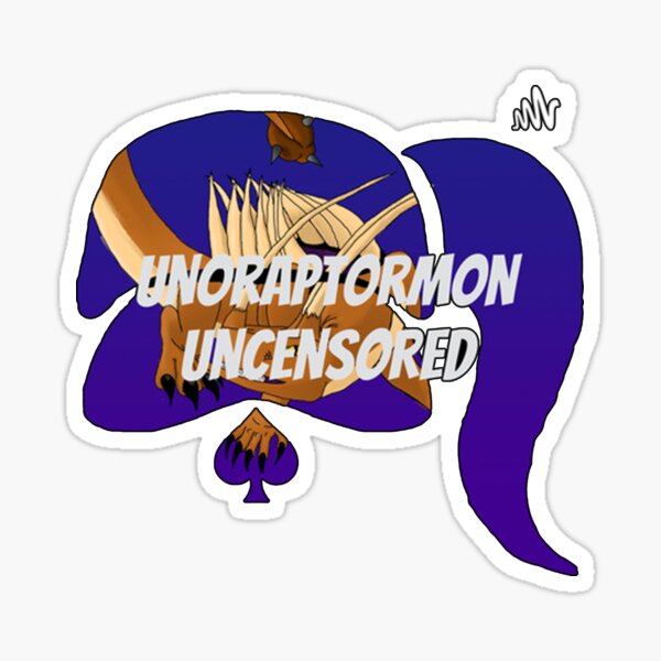 Unoraptormon Uncensored Season 1 Logo Sticker