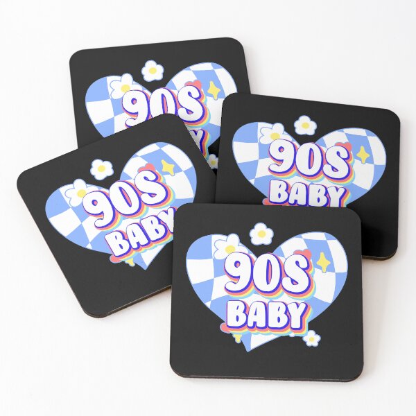 Item preview, 90s Baby! Retro 90s Y2K Slang Quotes Twisted / Warp Checkered Box Pattern Heart designed and sold by Annisa Yuwanda.